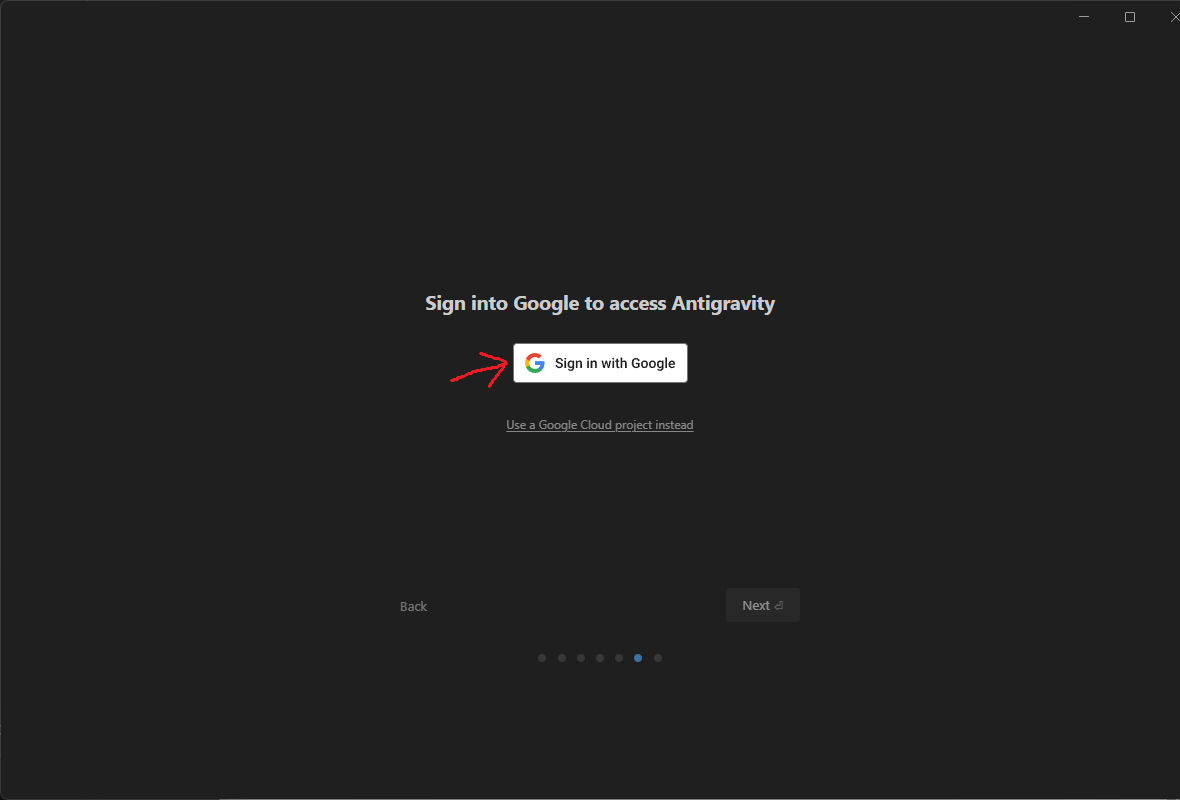 antigravity Googleログイン