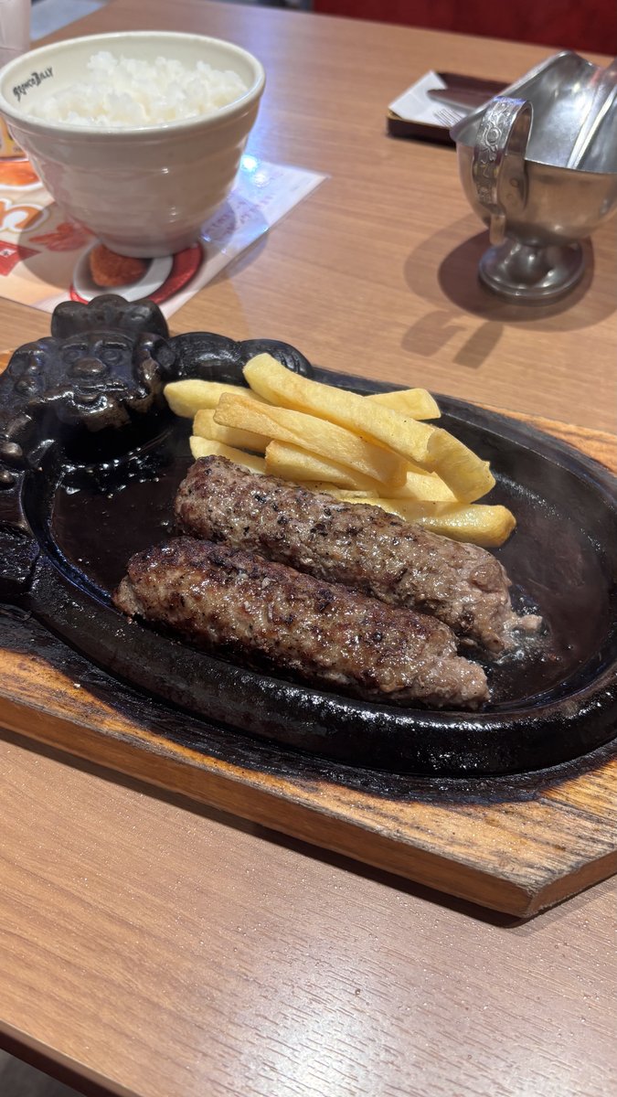 ブロンコビリー がんこハンバーグ 鉄板 ポテト ご飯